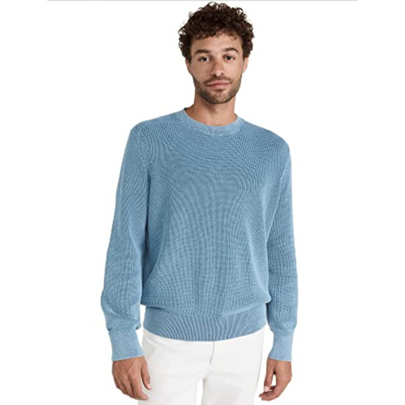 Rag Bone Dexter Racking Crew Sweater Blue Size XXL 4142